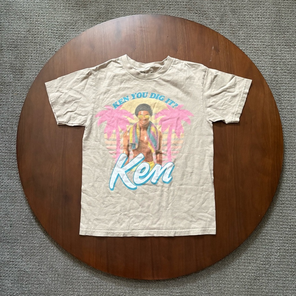 Barbie Ken Graphic Tee VTG Style Women's Size Small Retro Style Fitted